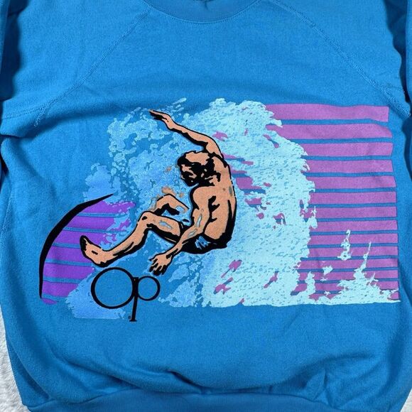 Ocean Pacific + Icons of Culture Throwback Surfer Logo Sweatshirt Size XS - Picture 3 of 8